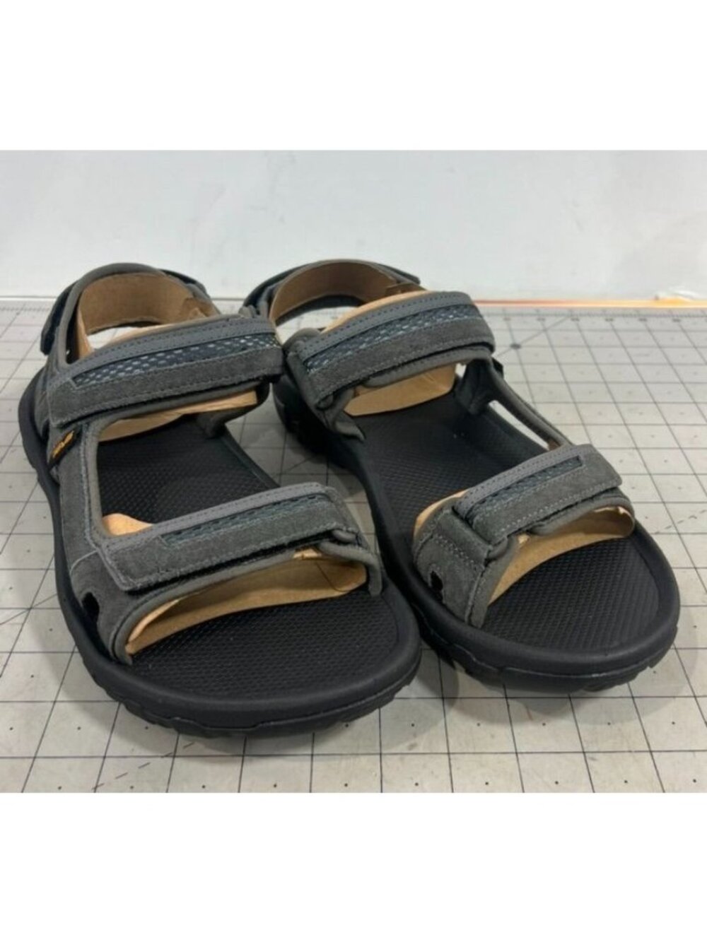 Teva Hudson Men's Shoes Dark Gull Grey : 10 D - Medium, Leather Sandals